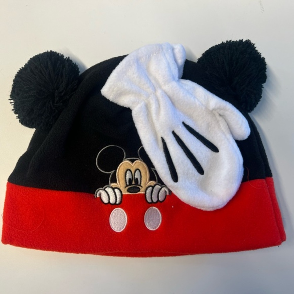 DISNEY Mickey Mouse Fleece Beanie & Gloves Set